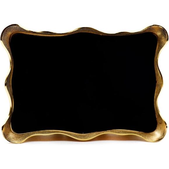 Luxury Metal Alloy Rectangular Jewelry Box Rose Pattern Small - Picture 5 of 7